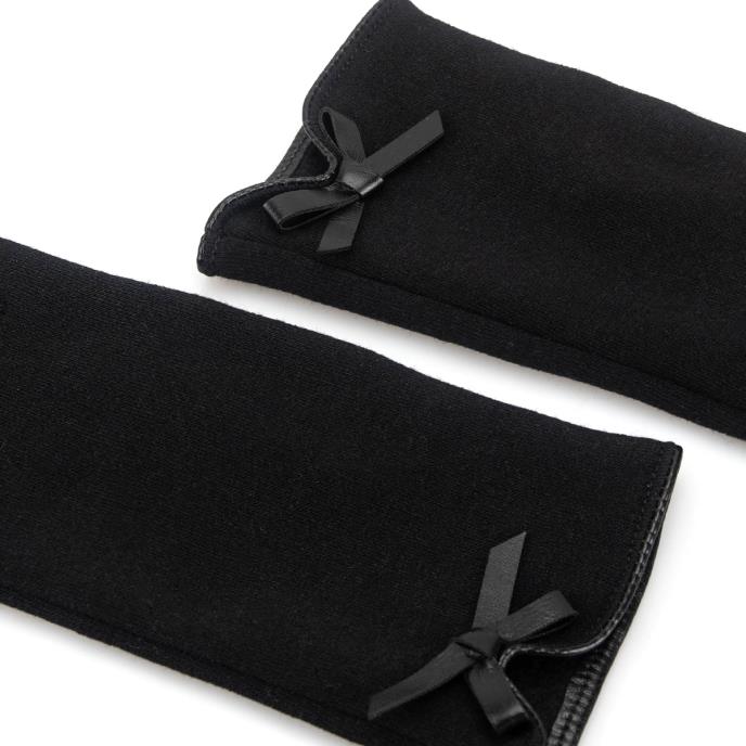 Isotoner® Ladies Thermal Glove With Bow Detail Black Extra Image 4